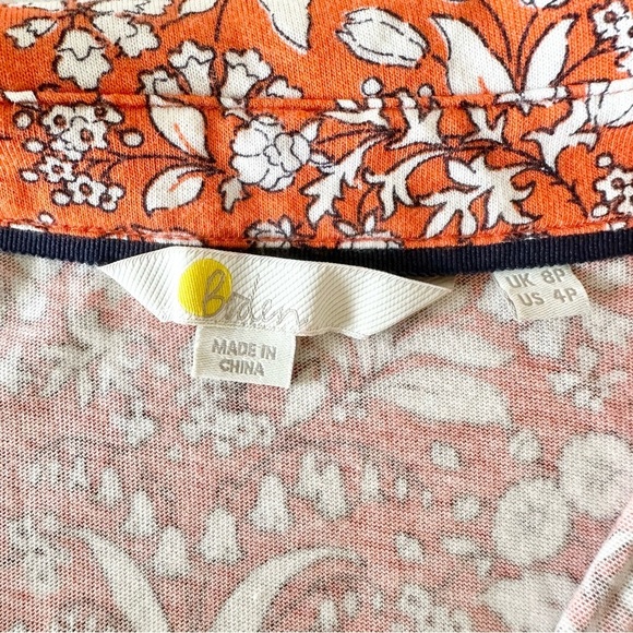 Boden Mini Jersey Shirt Dress in Tigerlilly Wildflower Modal Cotton Blend 4P EUC - Picture 8 of 11